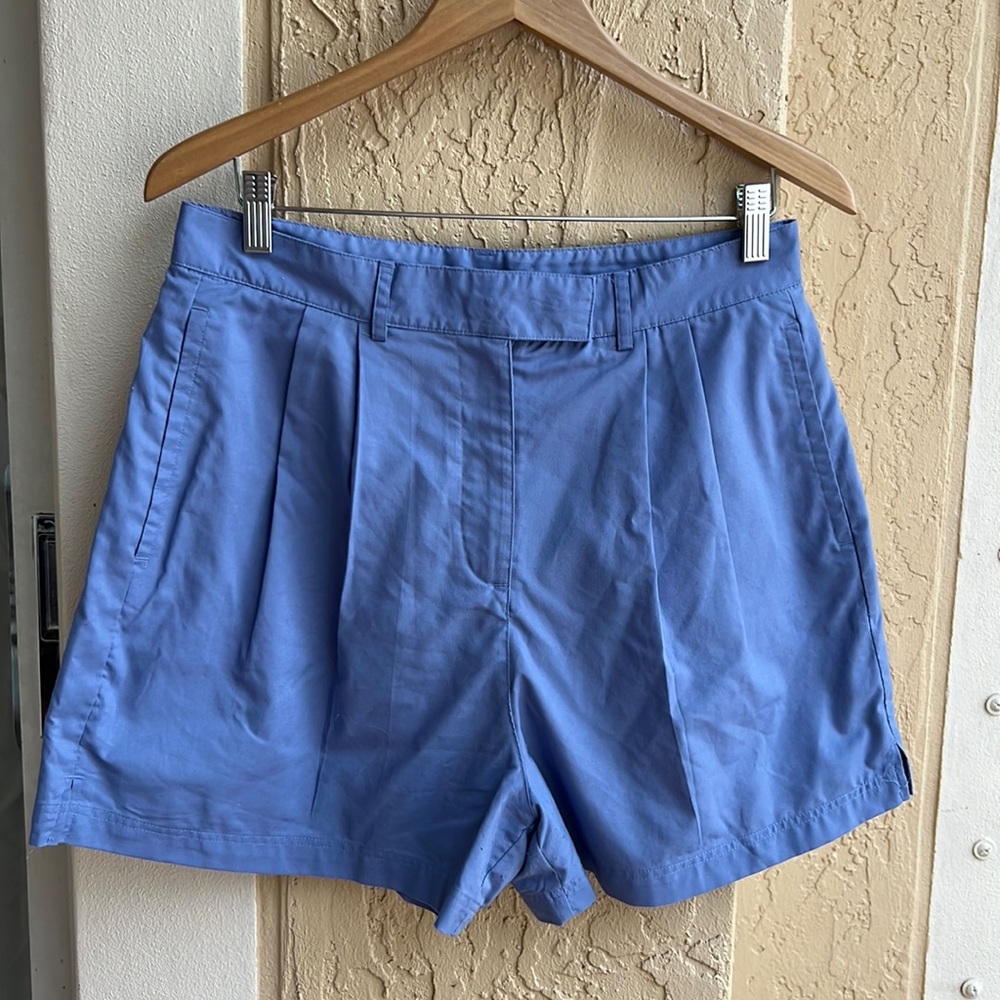 Reebok High Rise Tailored Shorts Periwinkle Size Medium